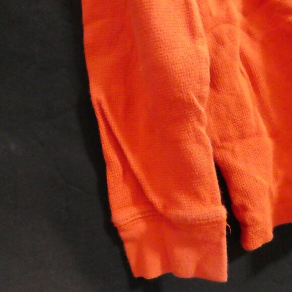 CARTER'S | size 5 | Orange Waffle Knit Long Sleeve Shirt | Partial Button-Up - Picture 12 of 14